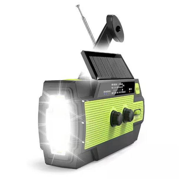 4000mAh Solar Hand Crank Portable AM FM NOAA Weather Radio
