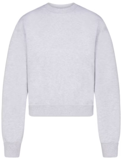 Cotton Fleece Classic Crewneck – Light Heather Grey