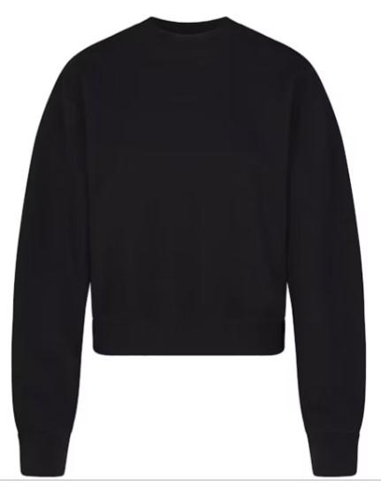 Cotton Fleece Classic Crewneck – Onyx