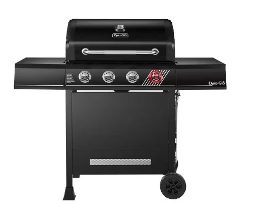 Dyna-Glo 4-Burner Propane Gas Grill in Matte Black with TriVantage Cooking System