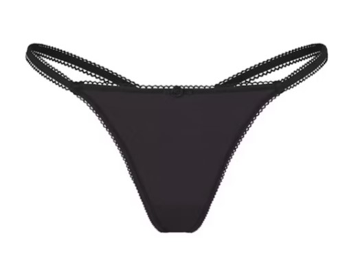 Fits Everybody Picot String Thong – Onyx
