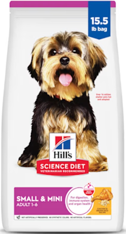 Hill's Science Diet Adult Small Paws Chicken Meal & Rice Recipe Dry Dog Food