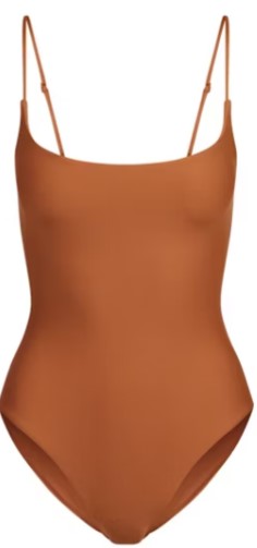 Iconic Swim Square Neck One Piece – Bronze