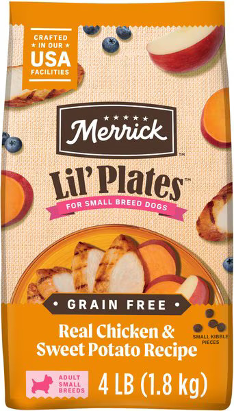 Merrick Lil Plates Grain-Free Small Breed Dry Dog Food Real Chicken Sweet Potato Recipe