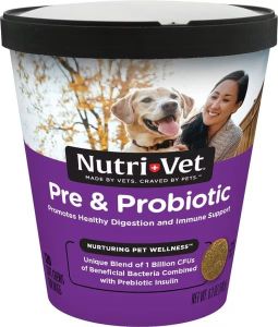 Nutri-Vet Pre & Probiotics Soft Chews Digestive Supplement for Dogs
