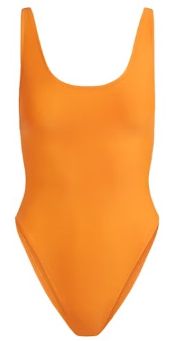Signature Swim Scoop Neck One Piece – Tangerine