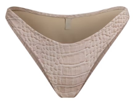 Signature Swim Tanga Bikini Bottom – Dune Crocodile Print