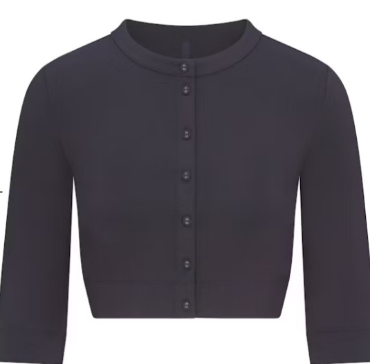 Smooth Layers Cropped Cardigan – Graphite