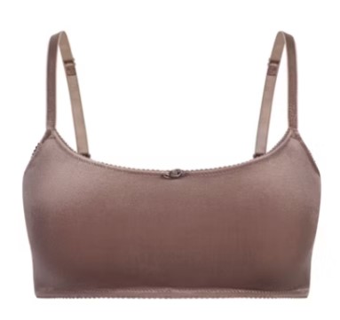 Velvet Swim Straight Neck Bikini Top – Umber