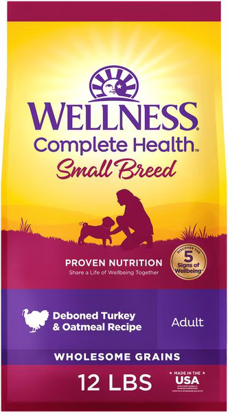 Welllness Small Breed Complete Health Adult Turkey & Oatmeal Recipe Natural Dry Dog Food