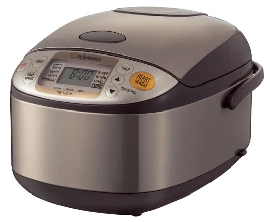 Zojirushi Micom 5-Cup Rice Cooker with Built-In Timer (Brown Stainless)