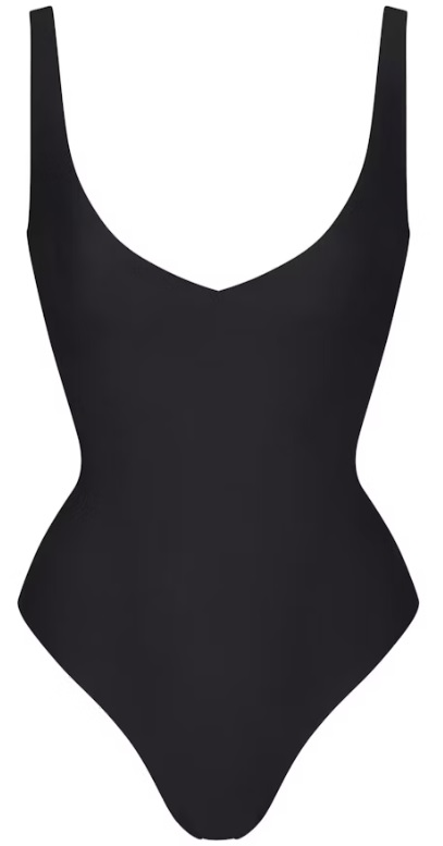 Skims Body Unlined Plunge Thong Bodysuit – Onyx