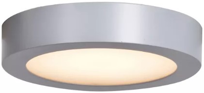 access-lighting-strike-2-0-1-light-flush-mount-in-silver