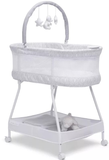 delta-children-curve-bassinet-white-and-gray