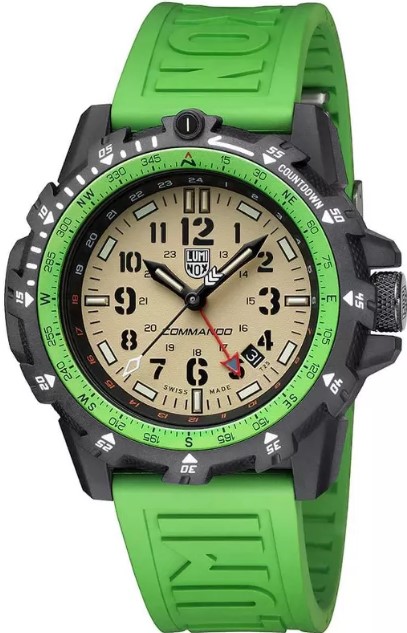 luminox-3337-men-s-commando-raider-gmt-green-rubber-strap-watch