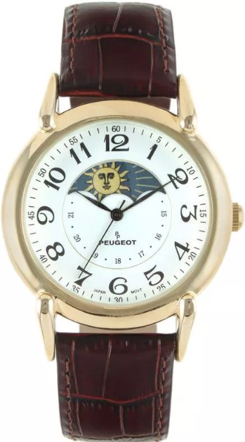 peugeot-men-s-40mm-vintage-white-dial-sun-moon-brown-leather-strap-watch